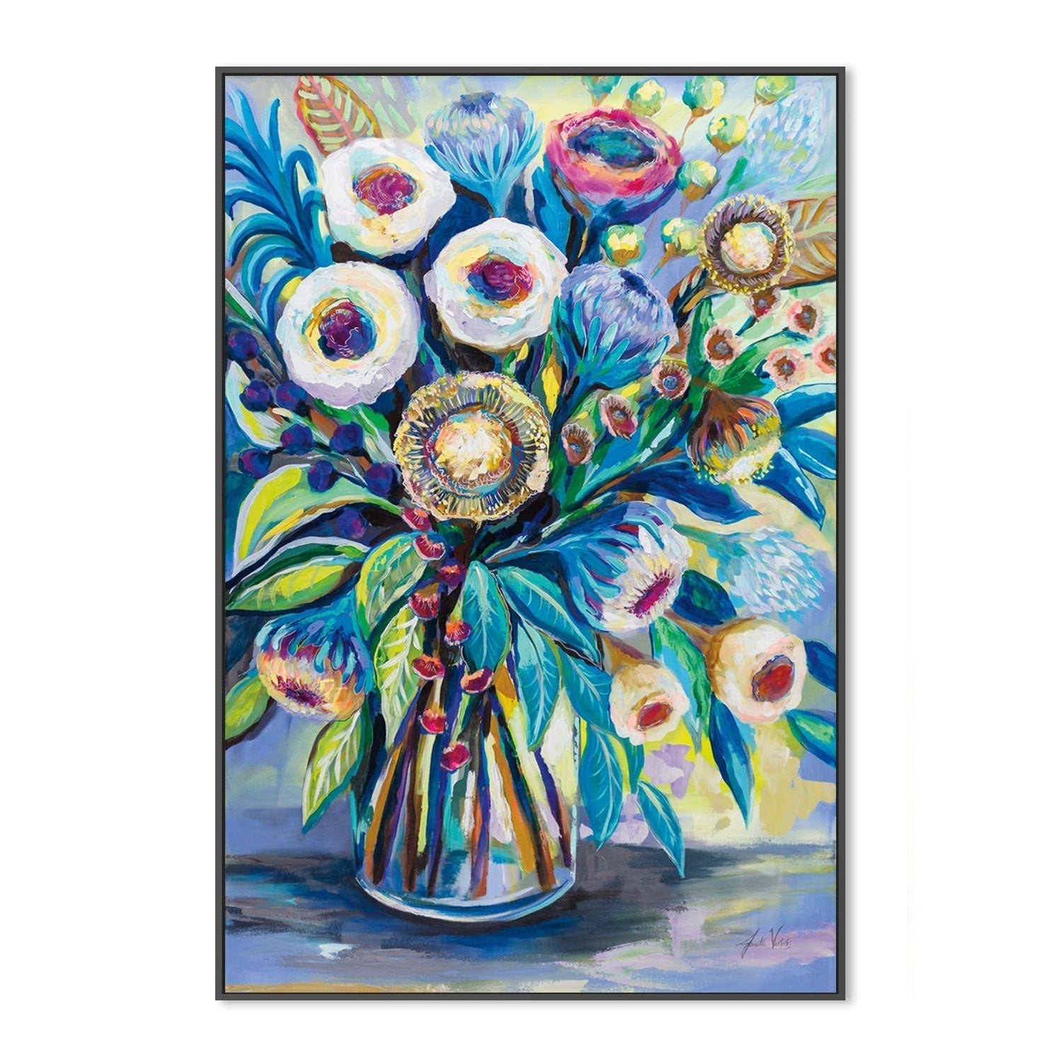 wall-art-print-canvas-poster-framed-Bountiful Bouquet-by-Jeanette Vertentes-Gioia Wall Art