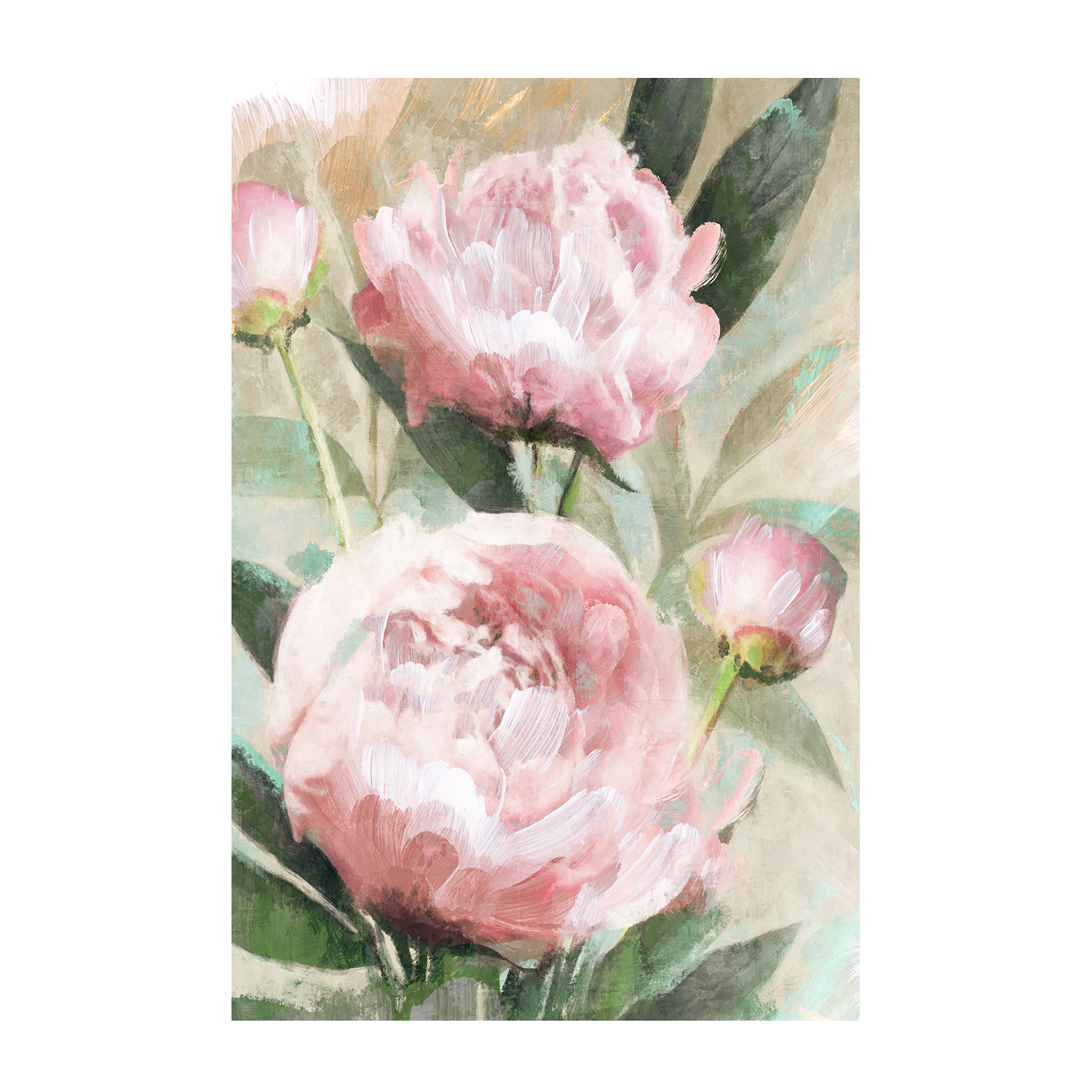 wall-art-print-canvas-poster-framed-Bountiful Peonies, Style A & B, Set Of 2 , By Nina Blue-7