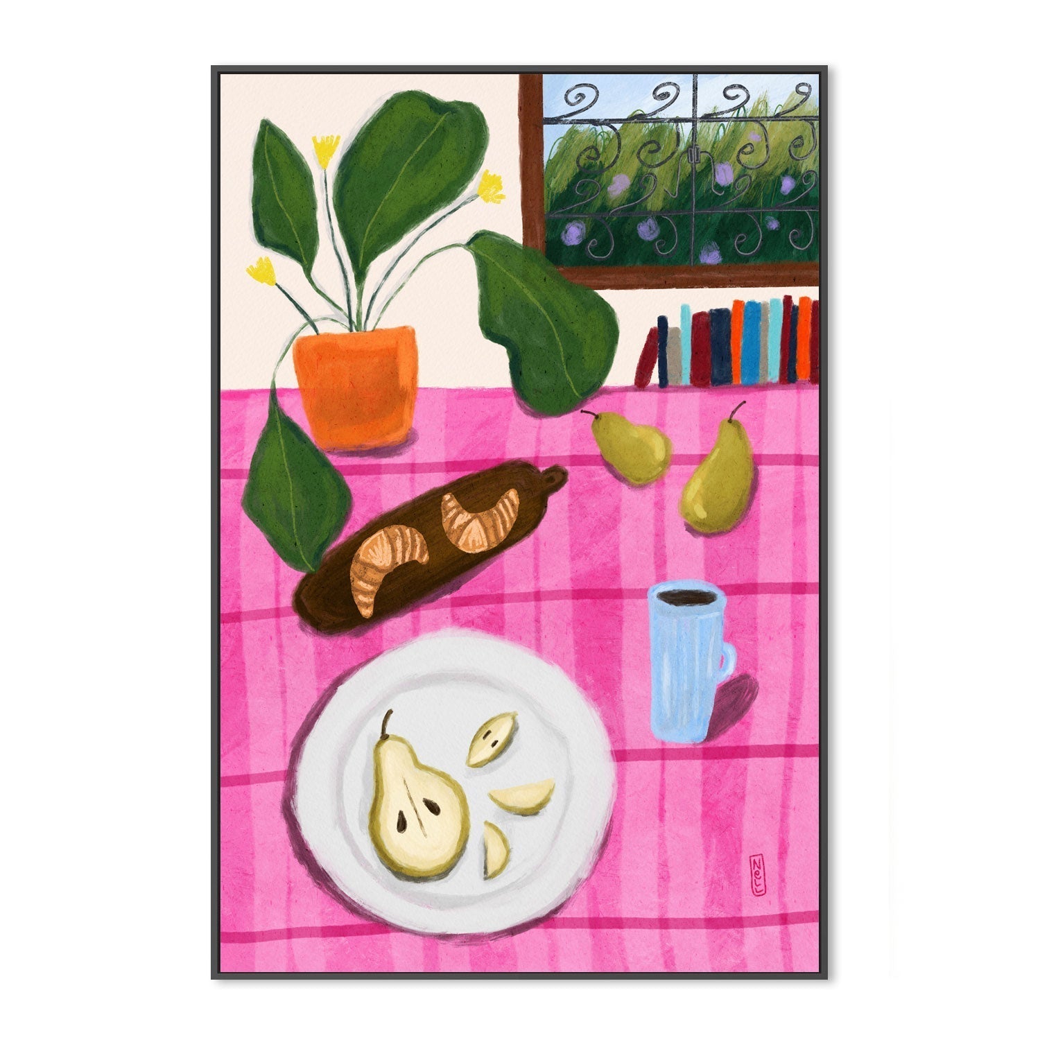 wall-art-print-canvas-poster-framed-Breakfast Snack , By Lia Nell-GIOIA-WALL-ART