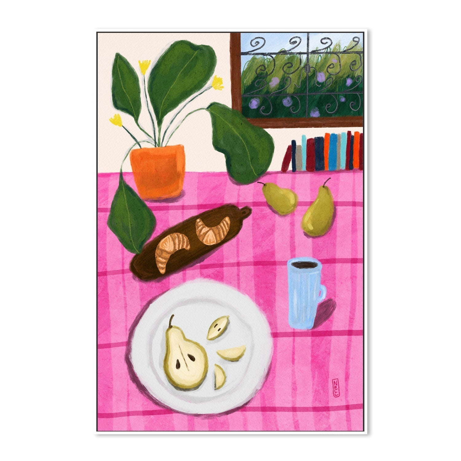 wall-art-print-canvas-poster-framed-Breakfast Snack , By Lia Nell-GIOIA-WALL-ART