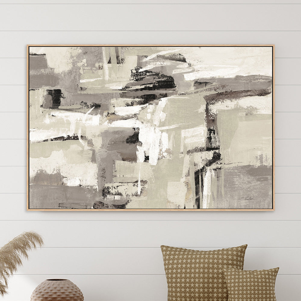 wall-art-print-canvas-poster-framed-Brick Wall Neutral-by-Silvia Vassileva-Gioia Wall Art