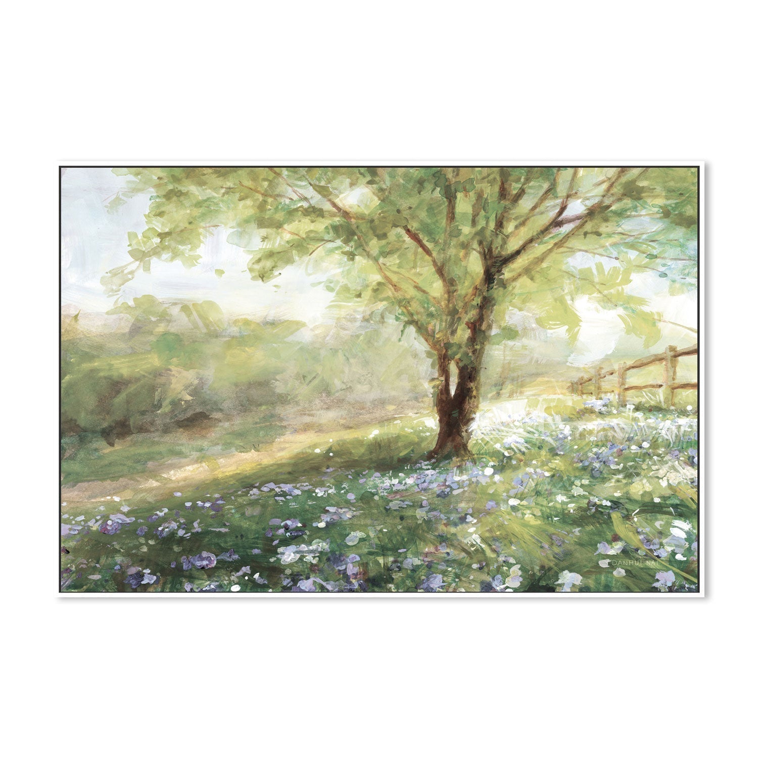 wall-art-print-canvas-poster-framed-Bright Violet Field , By Danhui Nai-GIOIA-WALL-ART