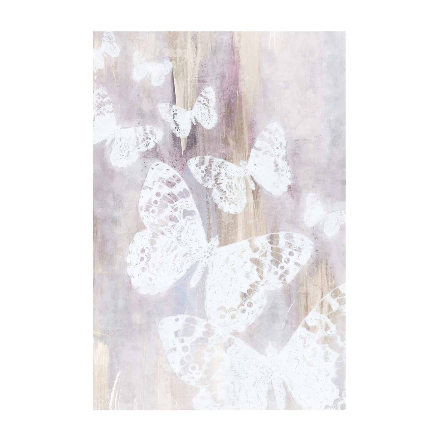 wall-art-print-canvas-poster-framed-Bright White Butterflies, Style A , By Nina Blue-1