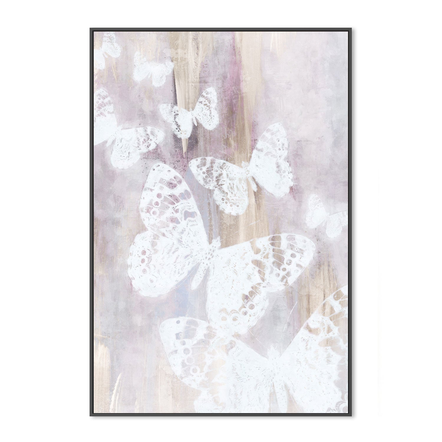 wall-art-print-canvas-poster-framed-Bright White Butterflies, Style A , By Nina Blue-3