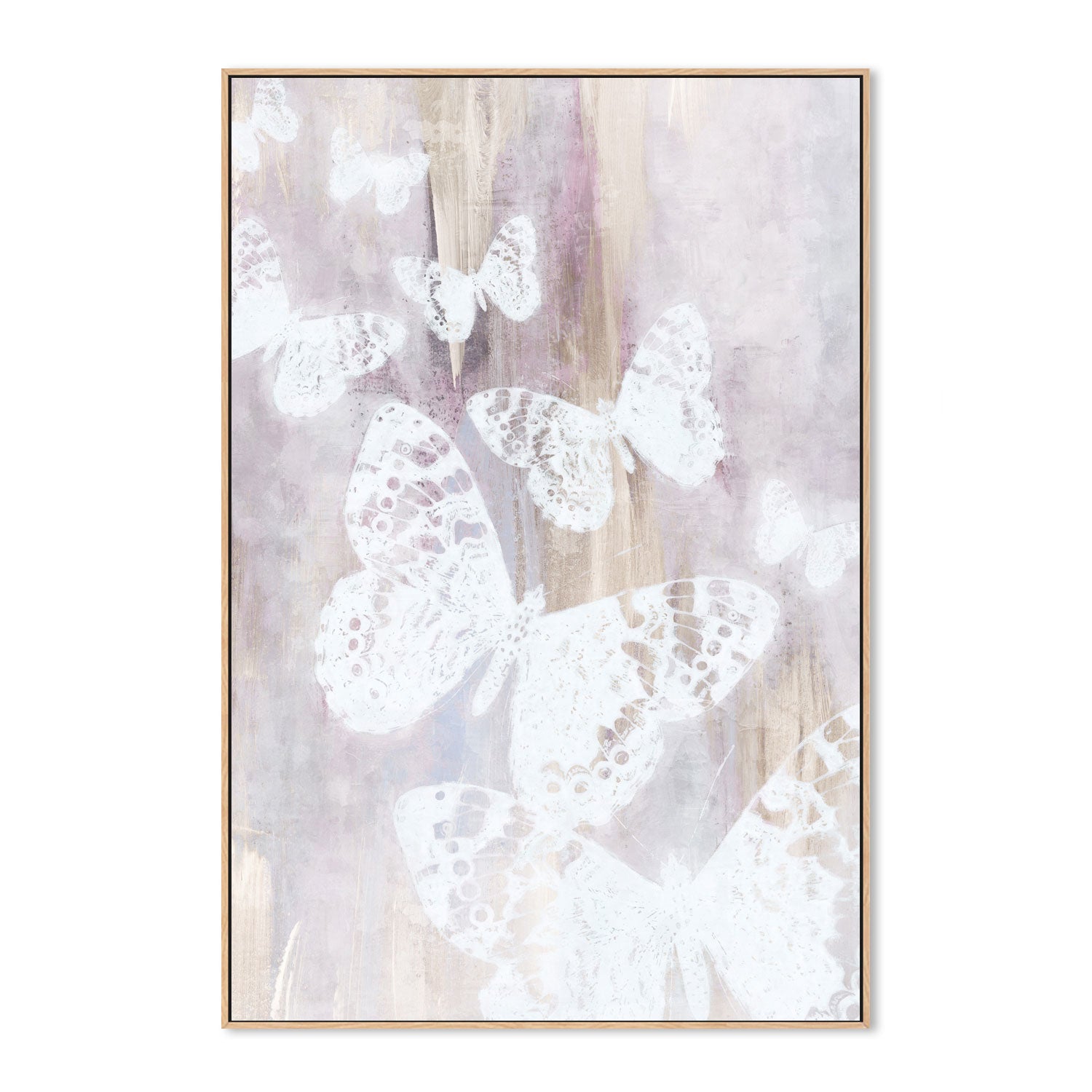 wall-art-print-canvas-poster-framed-Bright White Butterflies, Style A , By Nina Blue-4