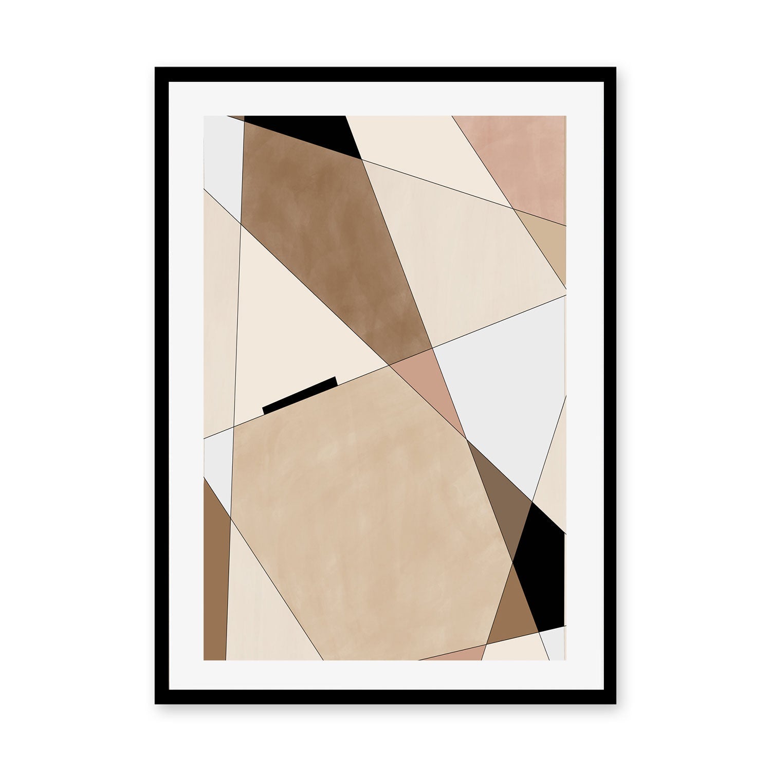 wall-art-print-canvas-poster-framed-Brown Angularity , By Elena Ristova-GIOIA-WALL-ART