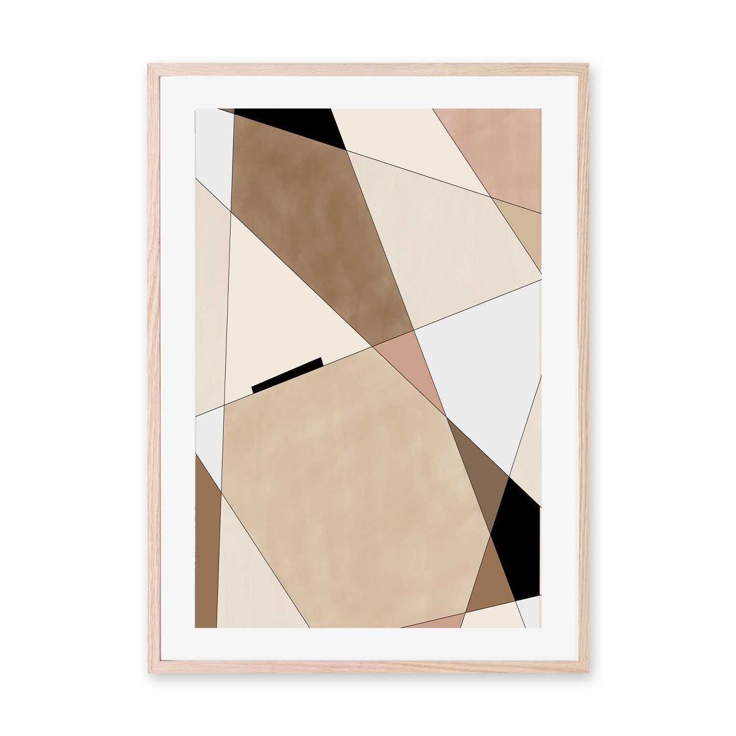 wall-art-print-canvas-poster-framed-Brown Angularity , By Elena Ristova-GIOIA-WALL-ART