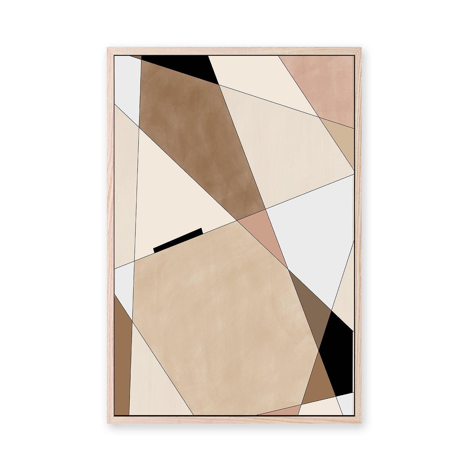 wall-art-print-canvas-poster-framed-Brown Angularity , By Elena Ristova-GIOIA-WALL-ART