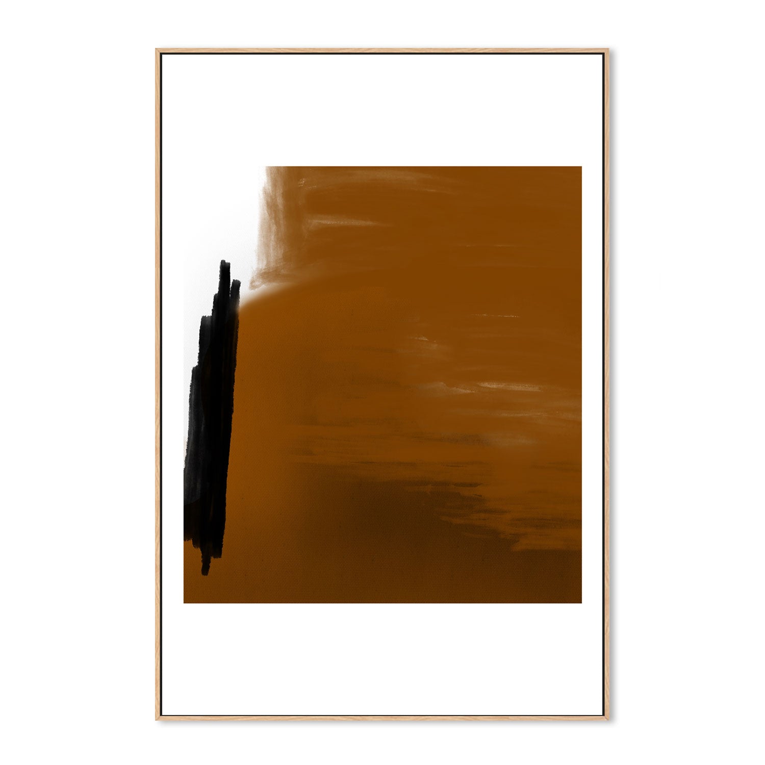 wall-art-print-canvas-poster-framed-Brown Square Abstract , By Karine Tonial Grimm-GIOIA-WALL-ART