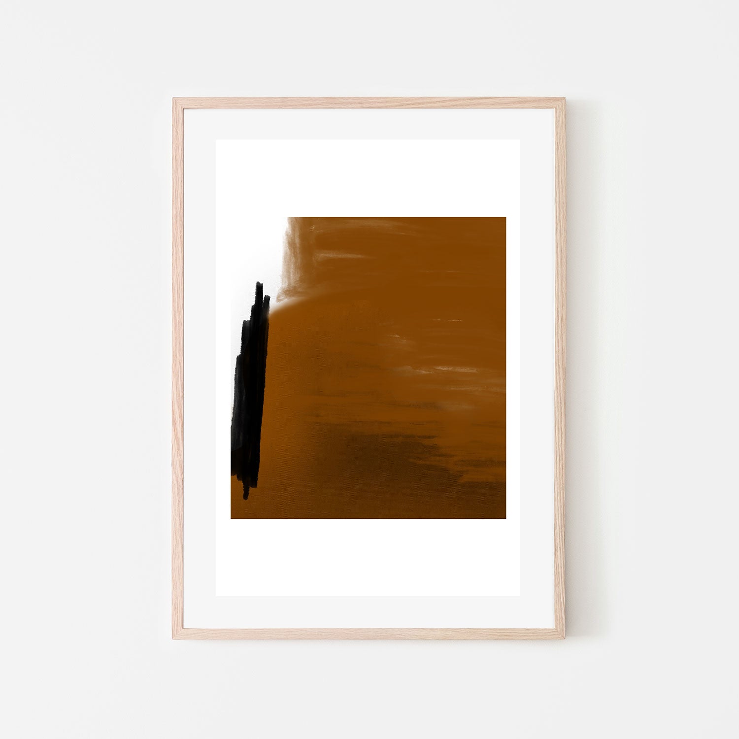 wall-art-print-canvas-poster-framed-Brown Square Abstract , By Karine Tonial Grimm-GIOIA-WALL-ART