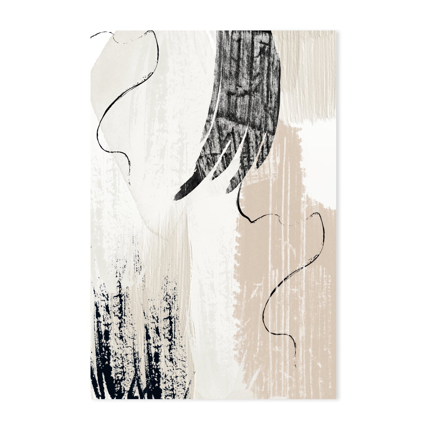 wall-art-print-canvas-poster-framed-Brush Strokes, Style A & B, Set Of 2 , By Sally Ann Moss-GIOIA-WALL-ART