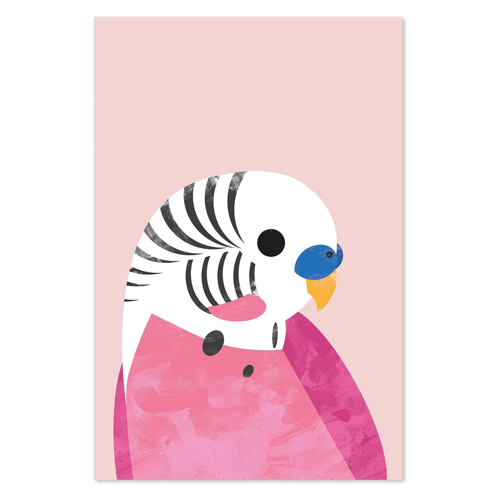 wall-art-print-canvas-poster-framed-Budgie , By Dan Hobday-by-Dan Hobday-Gioia Wall Art