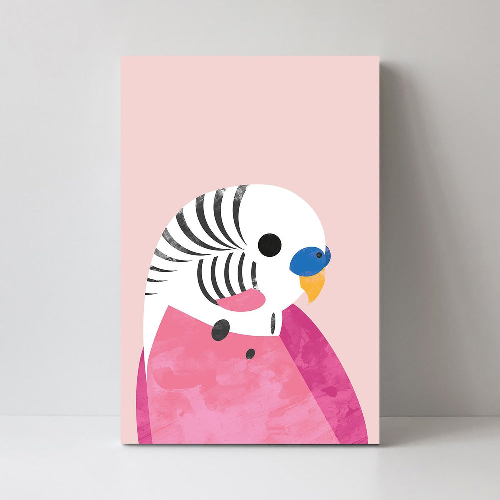 wall-art-print-canvas-poster-framed-Budgie , By Dan Hobday-by-Dan Hobday-Gioia Wall Art