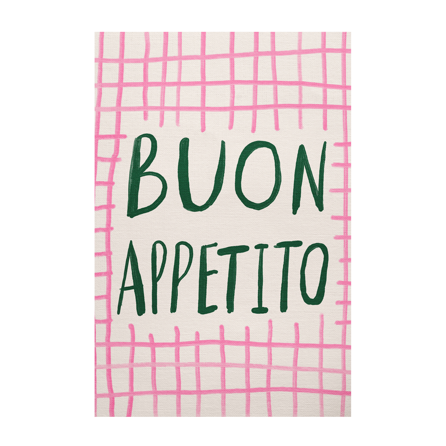 wall-art-print-canvas-poster-framed-Buon Appetito Pink Green , By Kartika Paramita-1