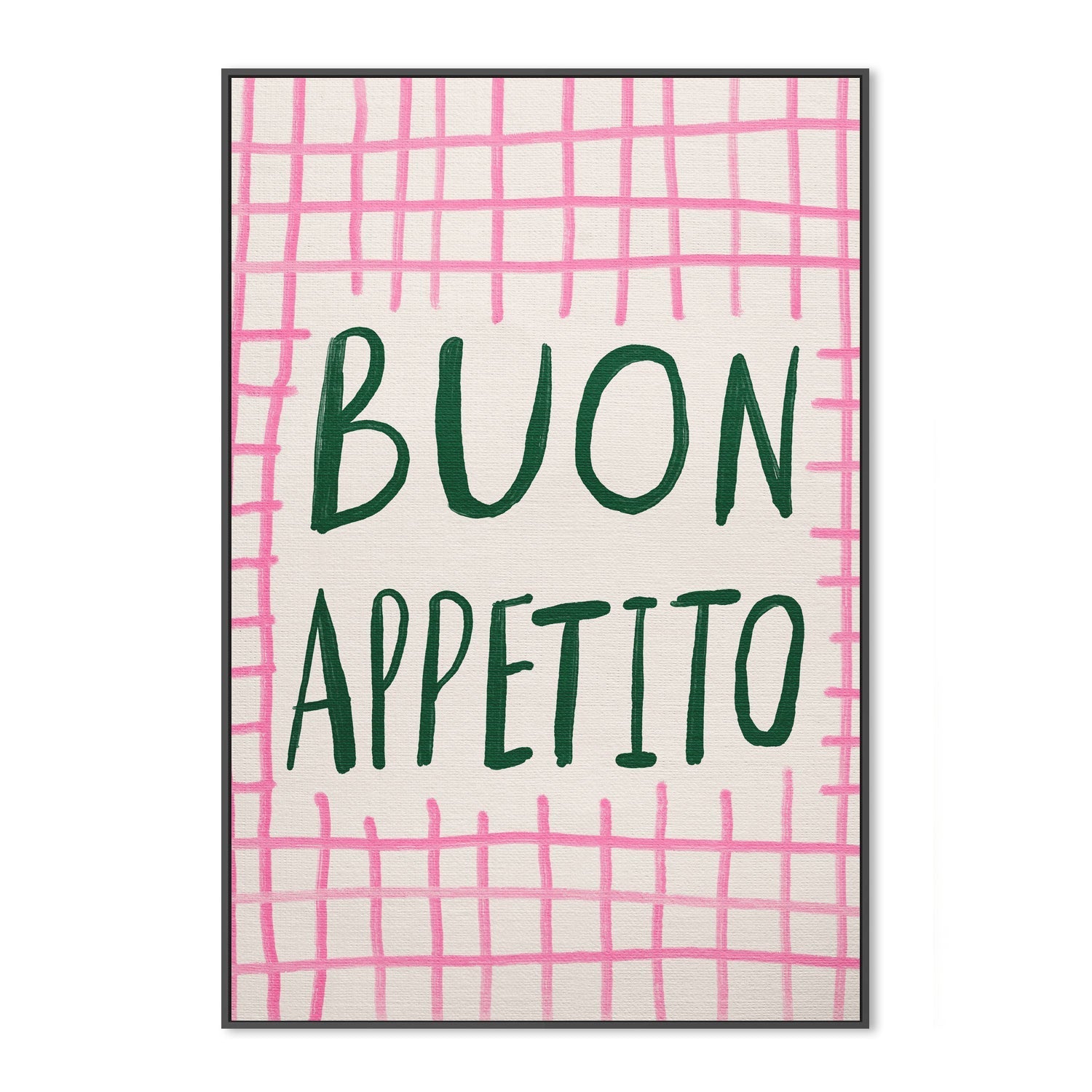 wall-art-print-canvas-poster-framed-Buon Appetito Pink Green , By Kartika Paramita-3