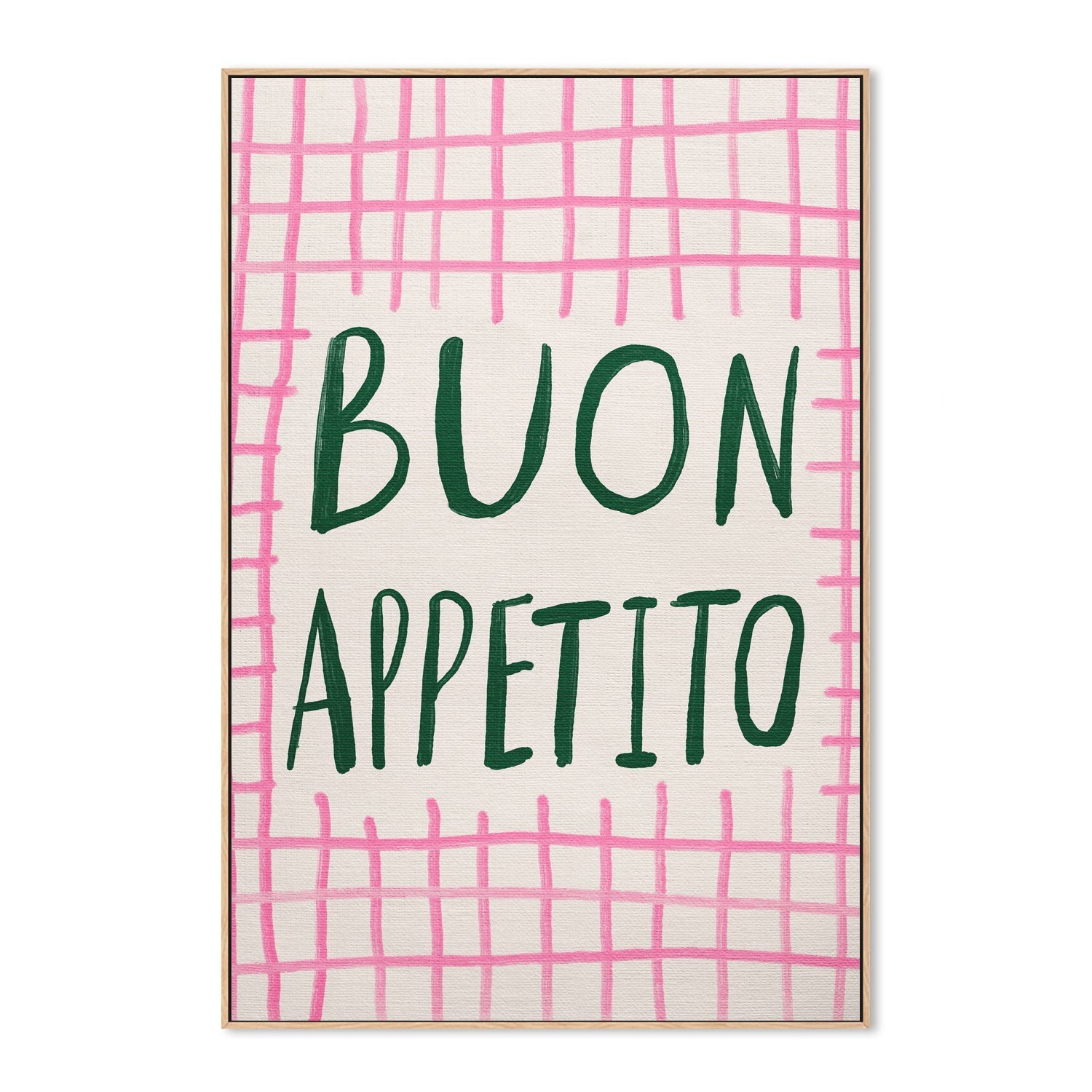 wall-art-print-canvas-poster-framed-Buon Appetito Pink Green , By Kartika Paramita-4