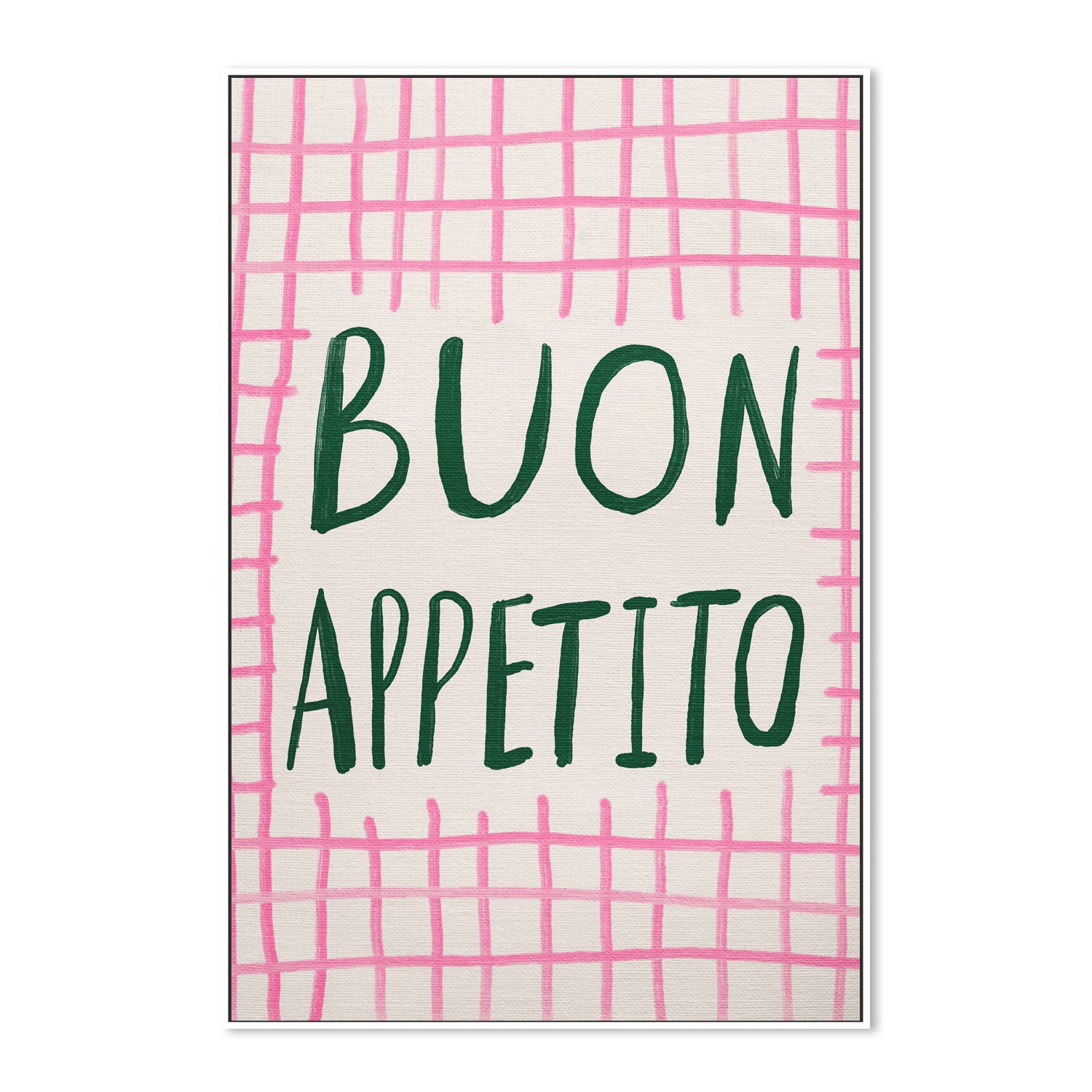 wall-art-print-canvas-poster-framed-Buon Appetito Pink Green , By Kartika Paramita-5