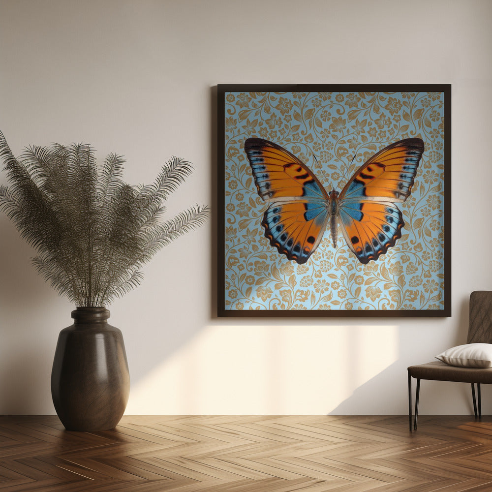 wall-art-print-canvas-poster-framed-Butterfly Orange and Mint , By Sue Skellern-2