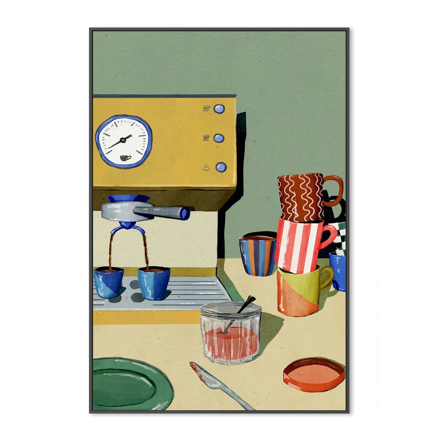 wall-art-print-canvas-poster-framed-Cafezinho , By Eva Halfers-3