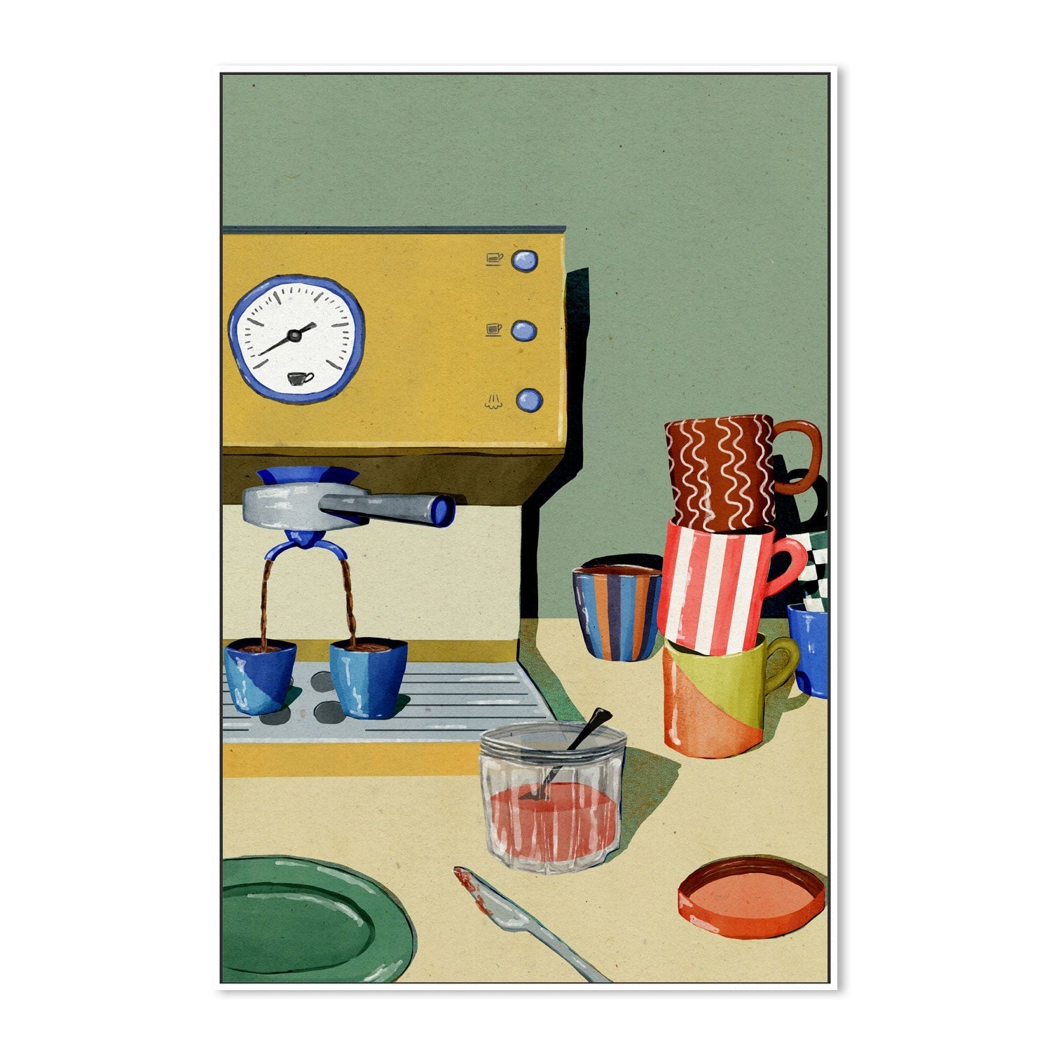 wall-art-print-canvas-poster-framed-Cafezinho , By Eva Halfers-5