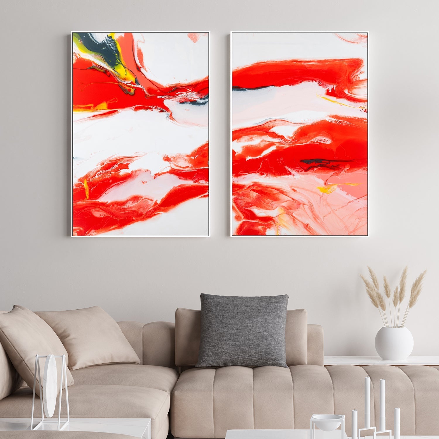 wall-art-print-canvas-poster-framed-Calm Amongst, Style A & B, Set Of 2 , By Jayda Koludrovic-2