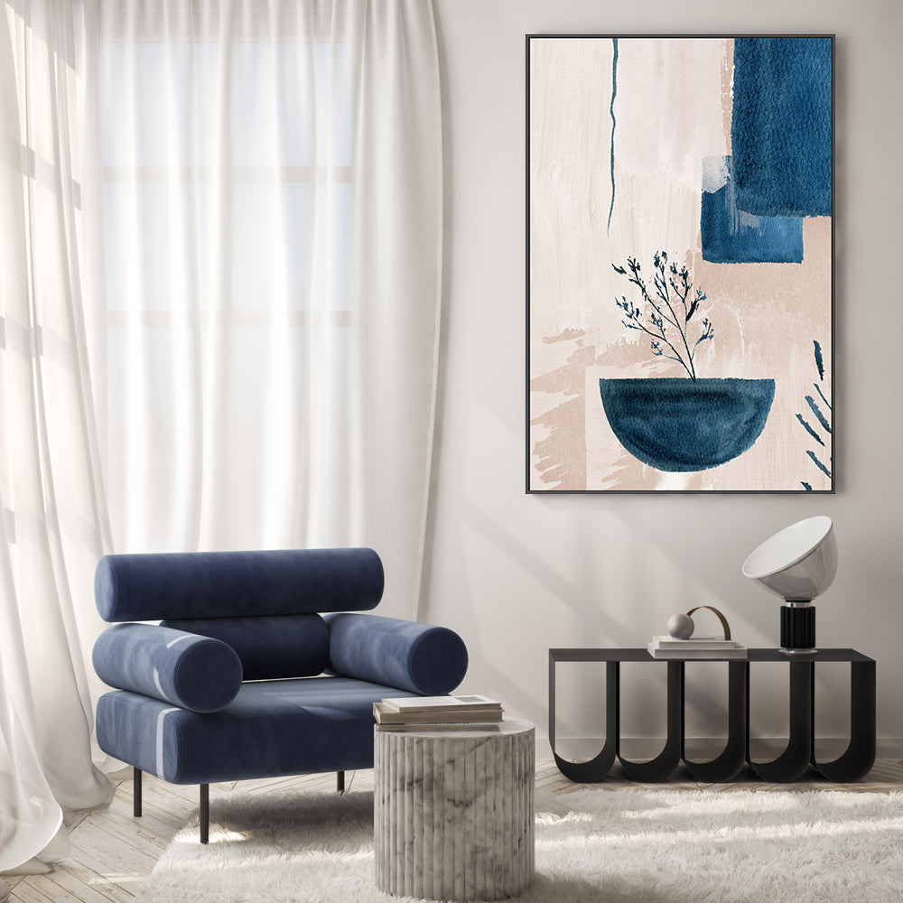 wall-art-print-canvas-poster-framed-Calm Blues, Style A, By Sally Ann Moss-GIOIA-WALL-ART