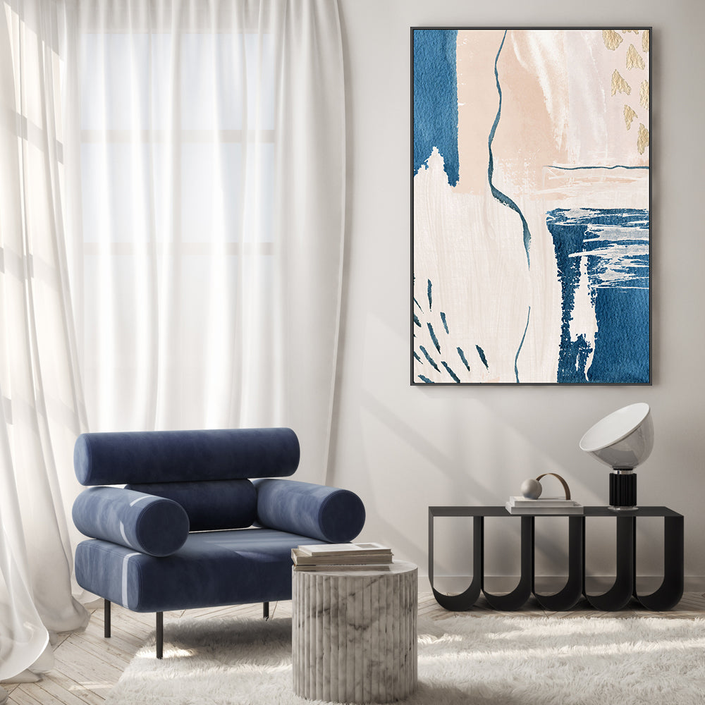 wall-art-print-canvas-poster-framed-Calm Blues, Style B, By Sally Ann Moss-GIOIA-WALL-ART