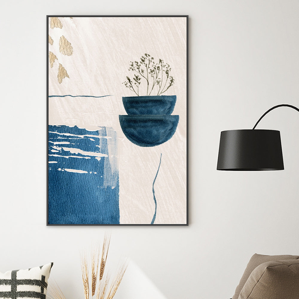 wall-art-print-canvas-poster-framed-Calm Blues, Style C , By Sally Ann Moss-GIOIA-WALL-ART