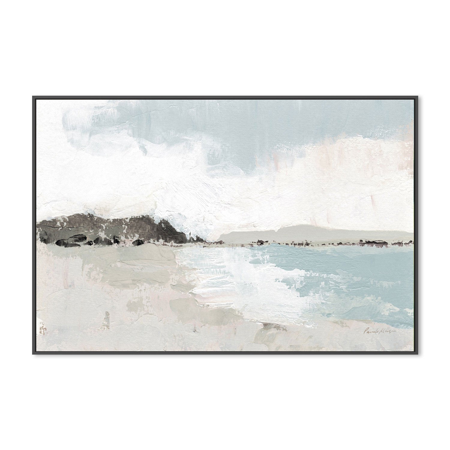 wall-art-print-canvas-poster-framed-Calm Water Neutral-by-Pamela Munger-Gioia Wall Art