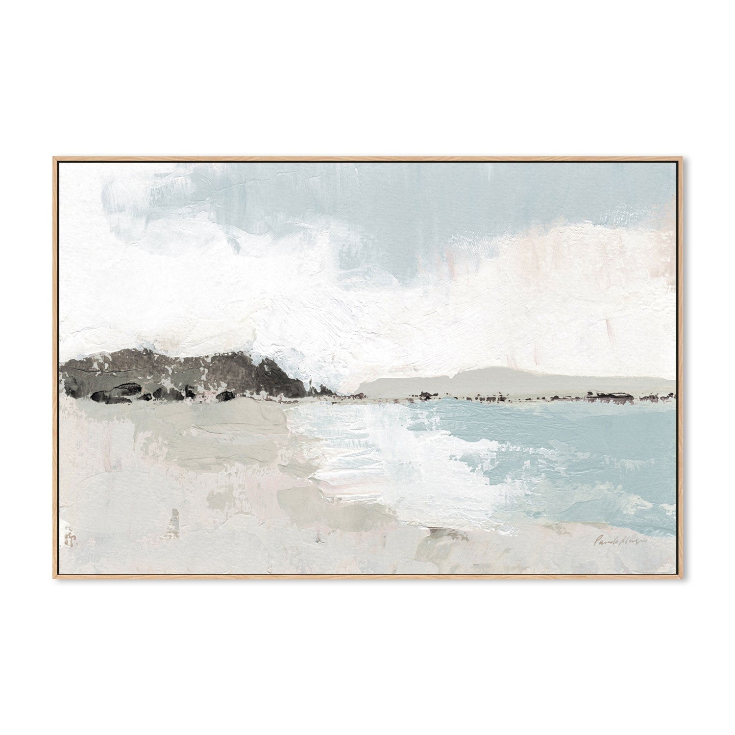 wall-art-print-canvas-poster-framed-Calm Water Neutral-by-Pamela Munger-Gioia Wall Art