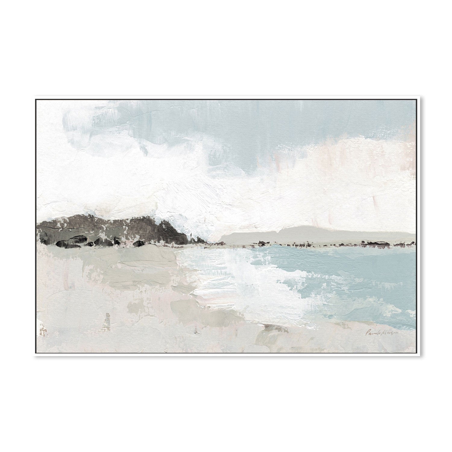 wall-art-print-canvas-poster-framed-Calm Water Neutral-by-Pamela Munger-Gioia Wall Art