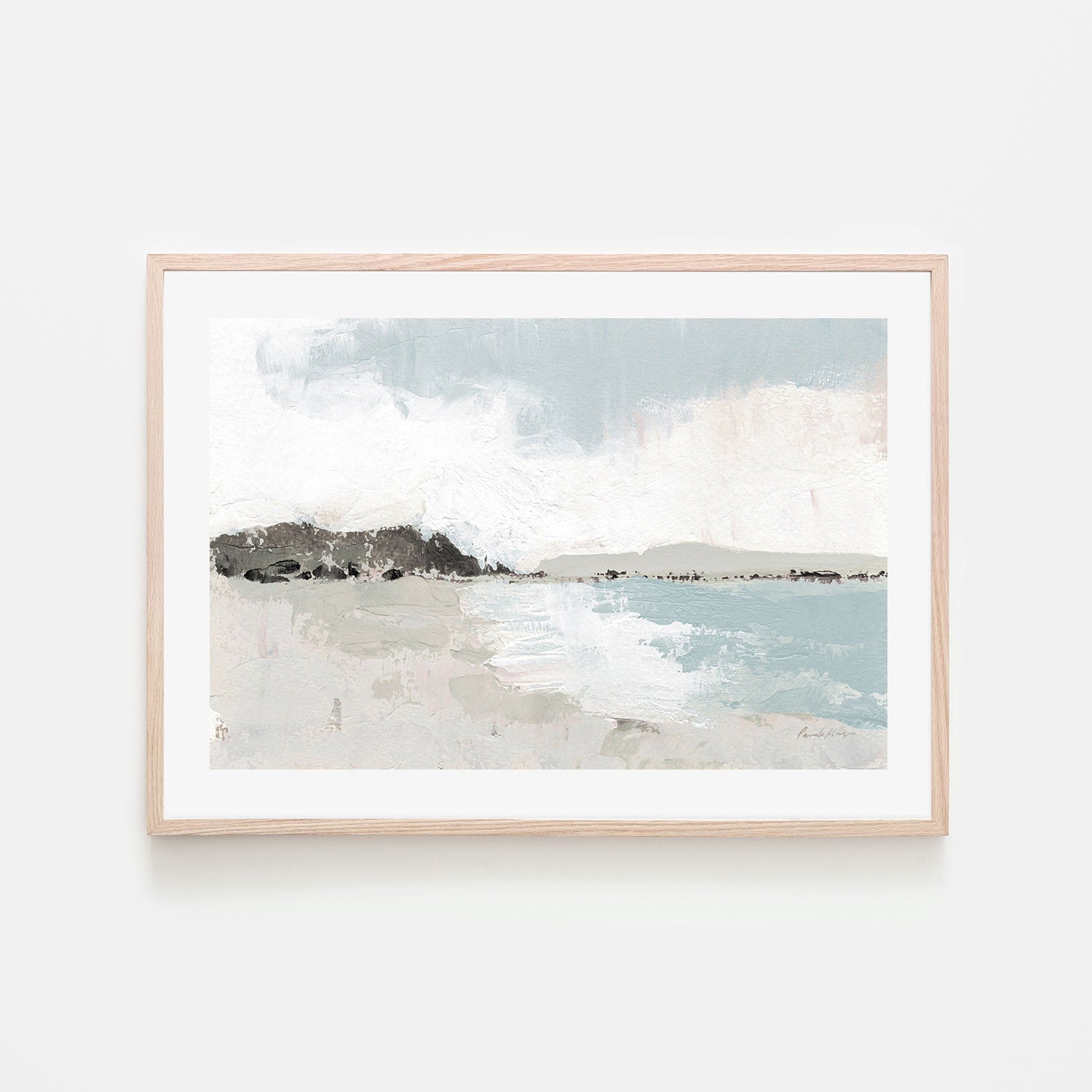 wall-art-print-canvas-poster-framed-Calm Water Neutral-by-Pamela Munger-Gioia Wall Art