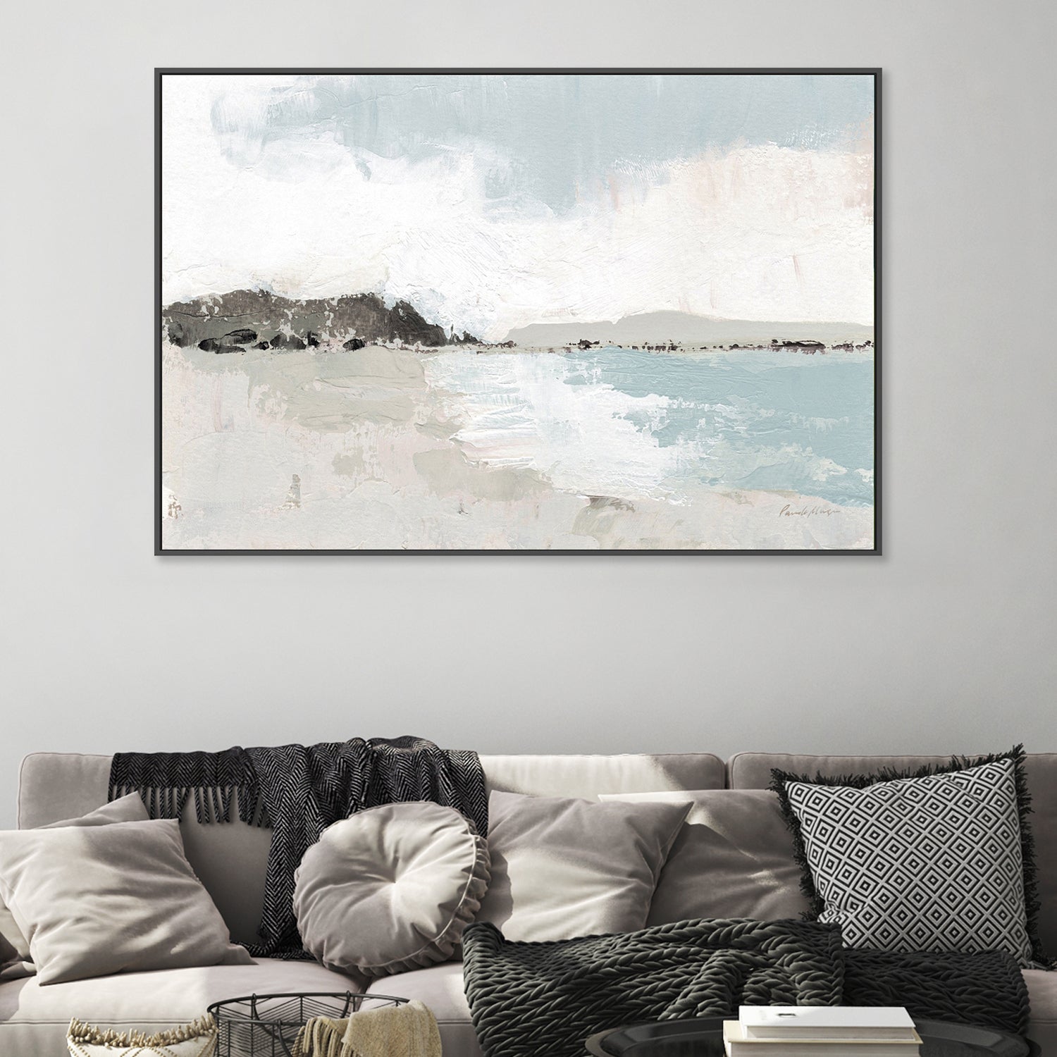 wall-art-print-canvas-poster-framed-Calm Water Neutral-by-Pamela Munger-Gioia Wall Art