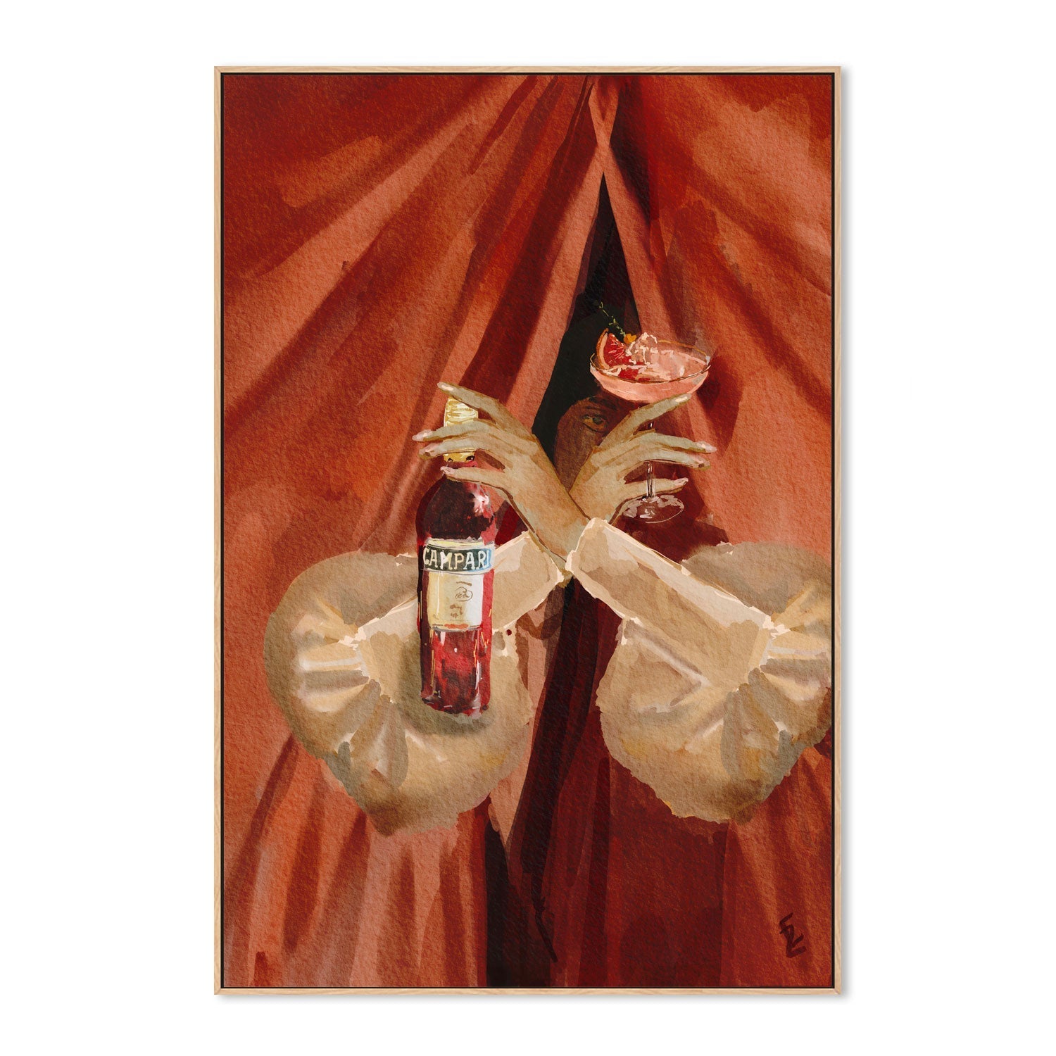 wall-art-print-canvas-poster-framed-Campari Lady , By Ekaterina Zagorska-4