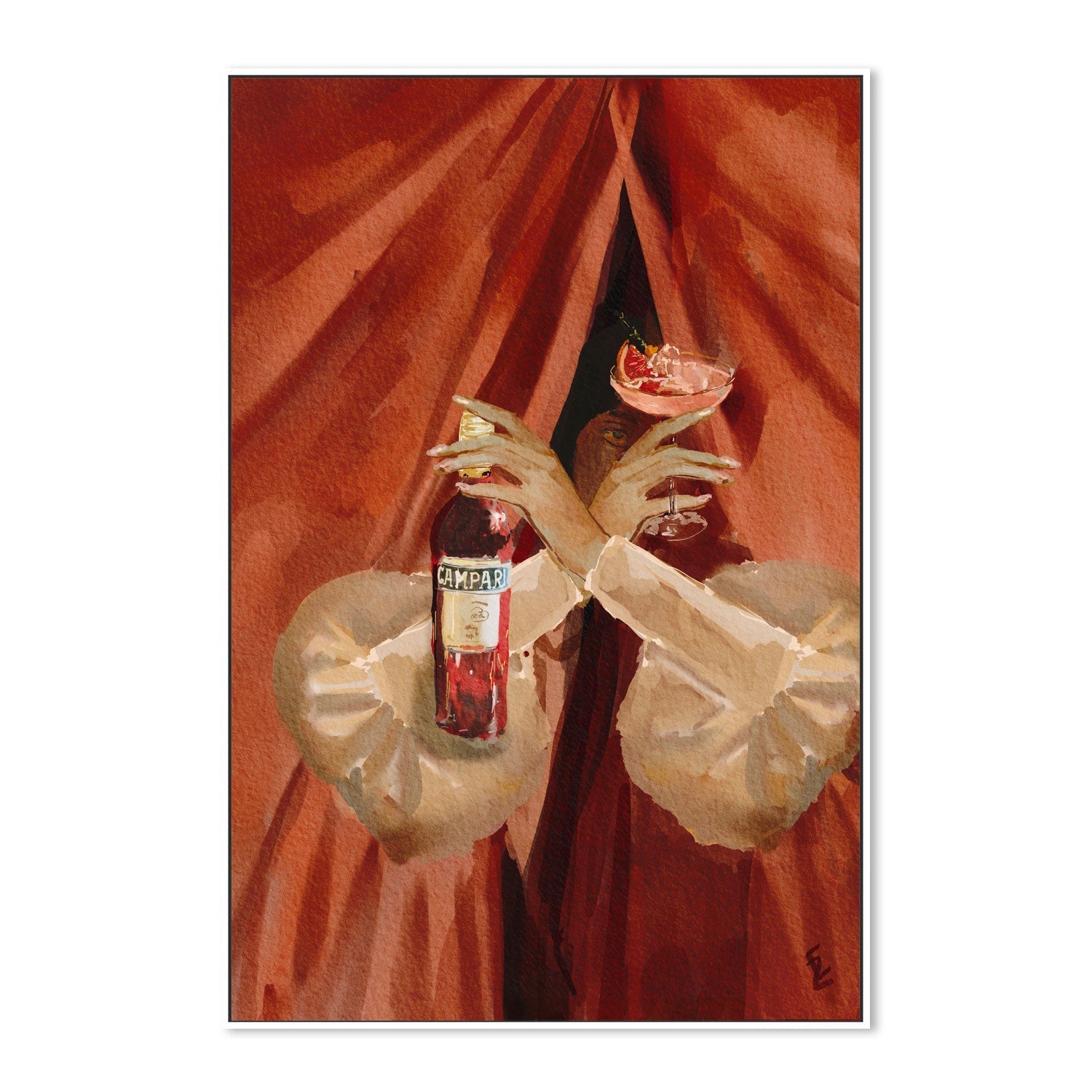 wall-art-print-canvas-poster-framed-Campari Lady , By Ekaterina Zagorska-5