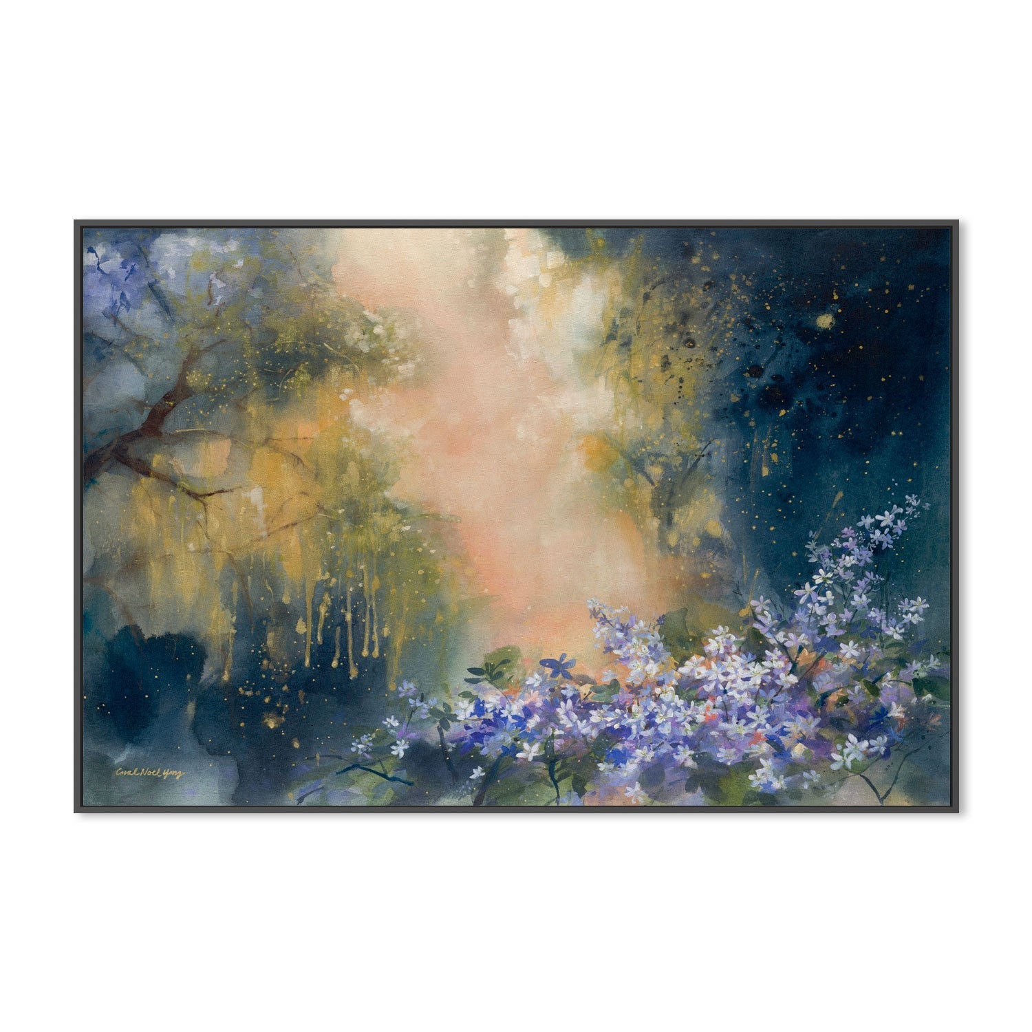 wall-art-print-canvas-poster-framed-Cascade of Gold , By Coral Noel Yang-3