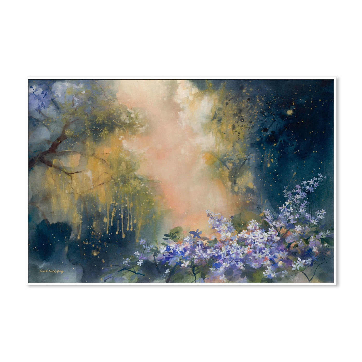 wall-art-print-canvas-poster-framed-Cascade of Gold , By Coral Noel Yang-5