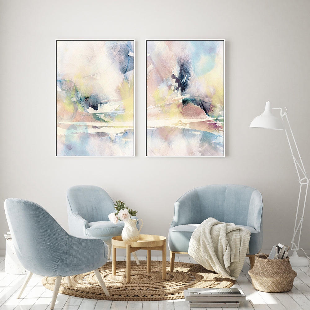 wall-art-print-canvas-poster-framed-Celestial Ink, Style A & B, Set of 2 , By Nina Blue-7