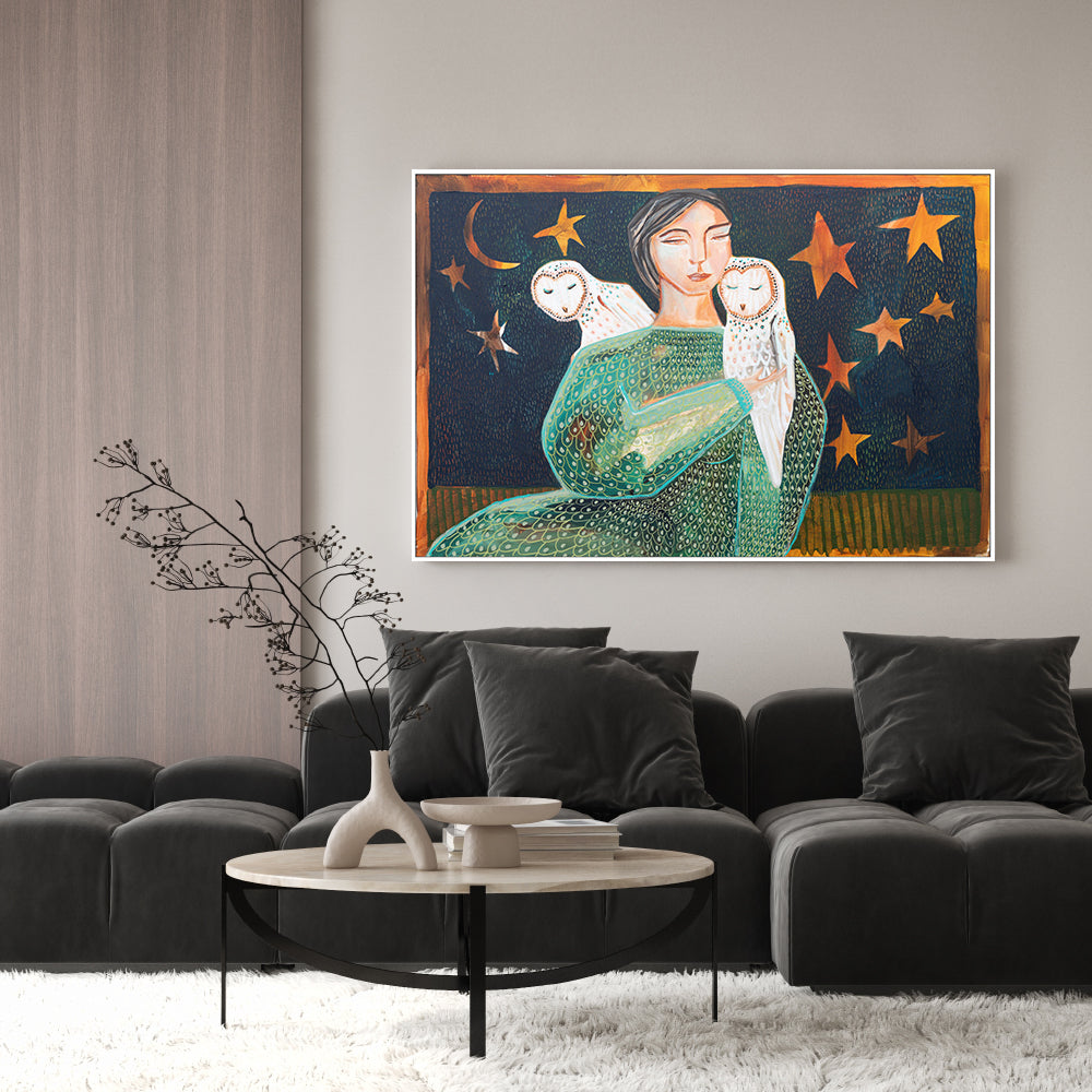 wall-art-print-canvas-poster-framed-Celestial Symphony, Jade , By Amanda Skye-2