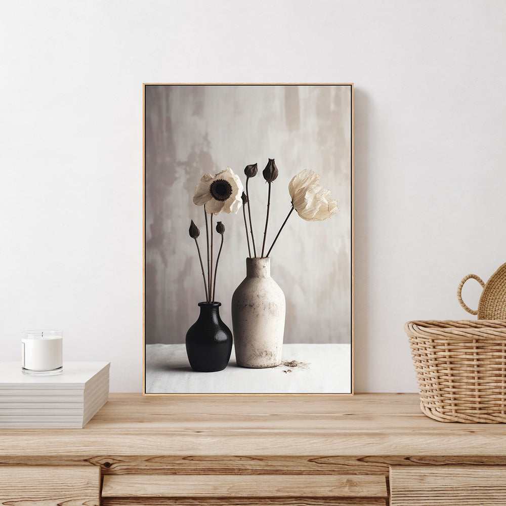 wall-art-print-canvas-poster-framed-Ceramic Vases, Style B , By Treechild-GIOIA-WALL-ART