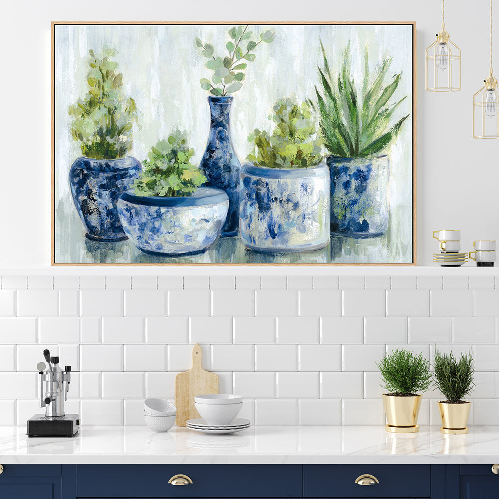 wall-art-print-canvas-poster-framed-Chinoiserie Plants Bright-by-Silvia Vassileva-Gioia Wall Art