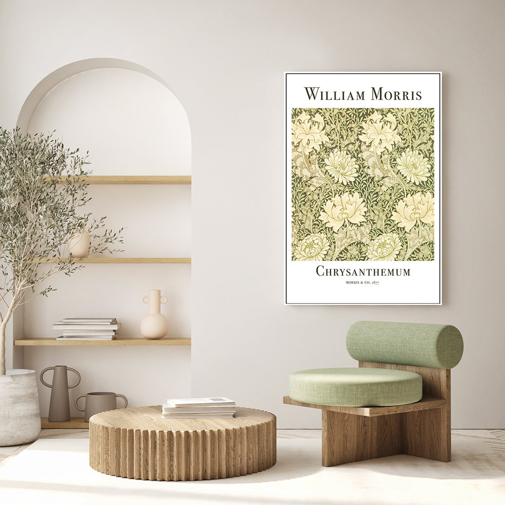 wall-art-print-canvas-poster-framed-Chrysanthemum , By William Morris-GIOIA-WALL-ART