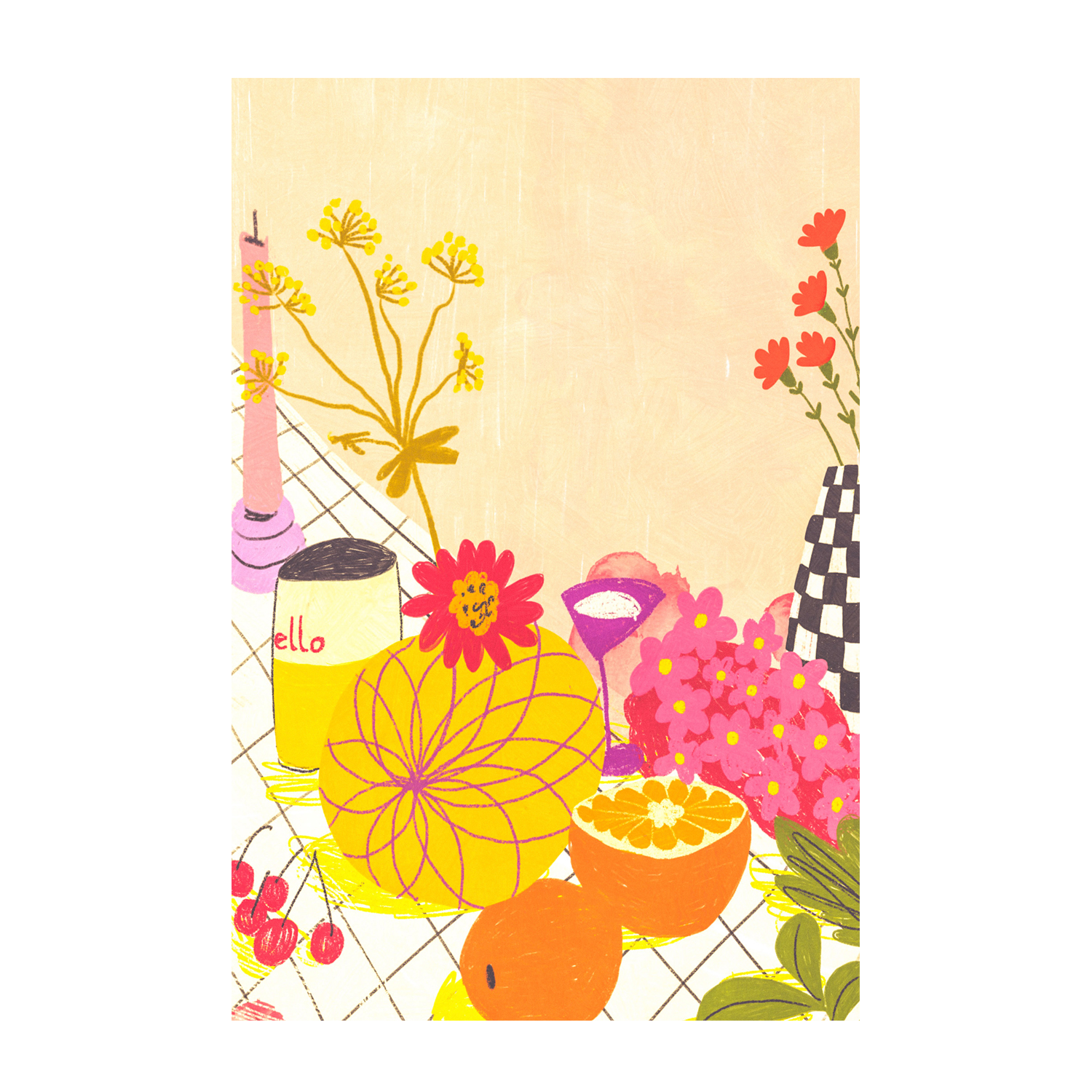 wall-art-print-canvas-poster-framed-Citrus And Flowers , By Gigi Rosado-GIOIA-WALL-ART