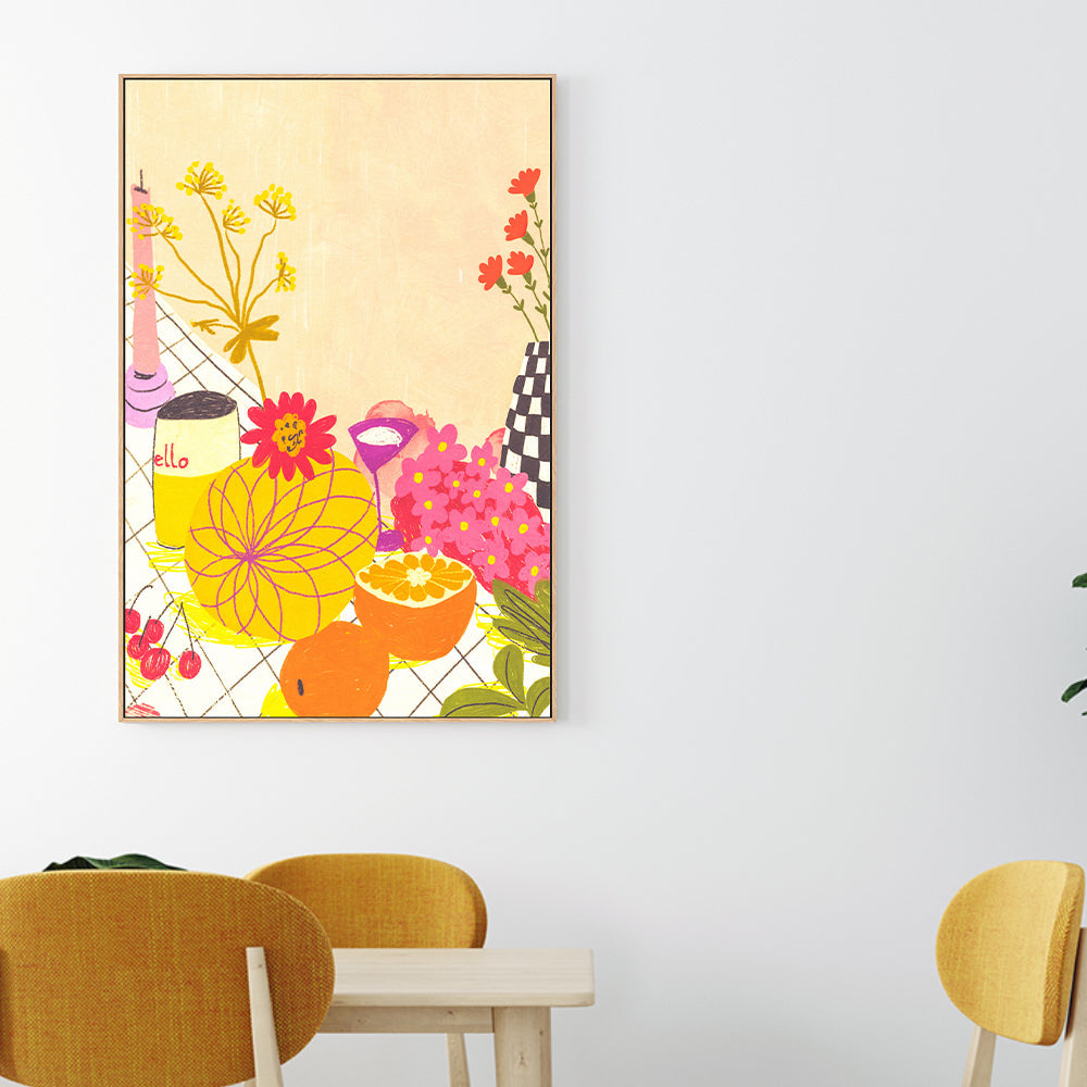 wall-art-print-canvas-poster-framed-Citrus And Flowers , By Gigi Rosado-GIOIA-WALL-ART