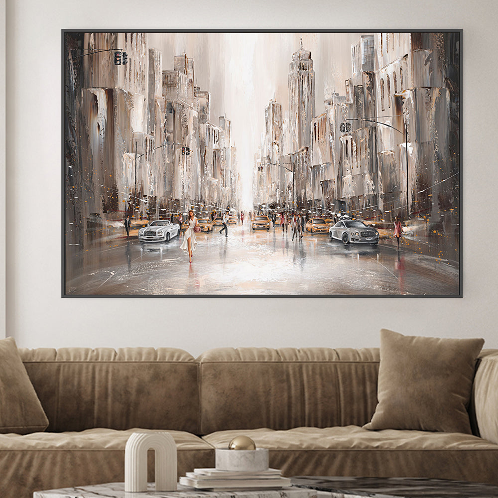 wall-art-print-canvas-poster-framed-City Life, New York , By Isabella Karolewicz-2