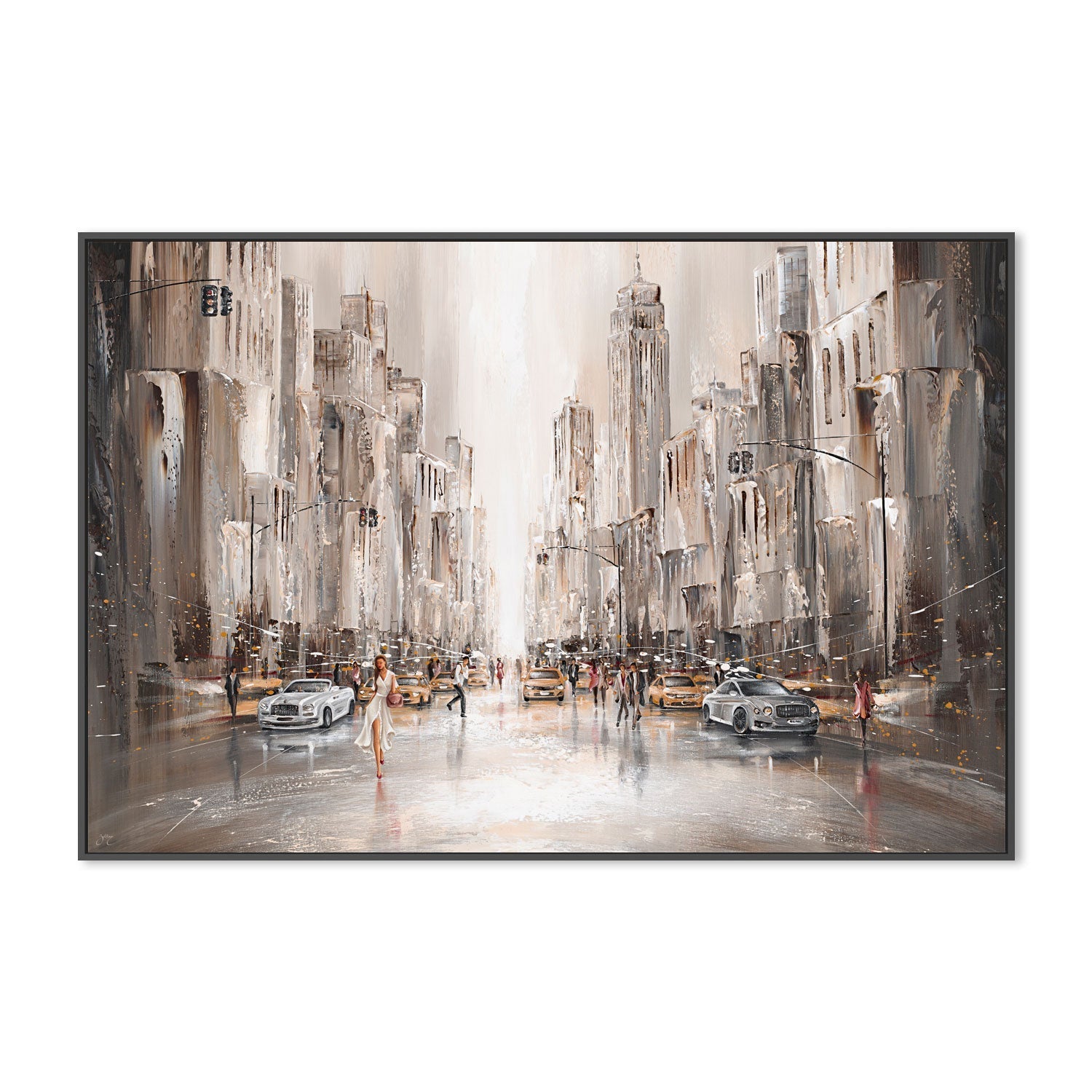 wall-art-print-canvas-poster-framed-City Life, New York , By Isabella Karolewicz-3