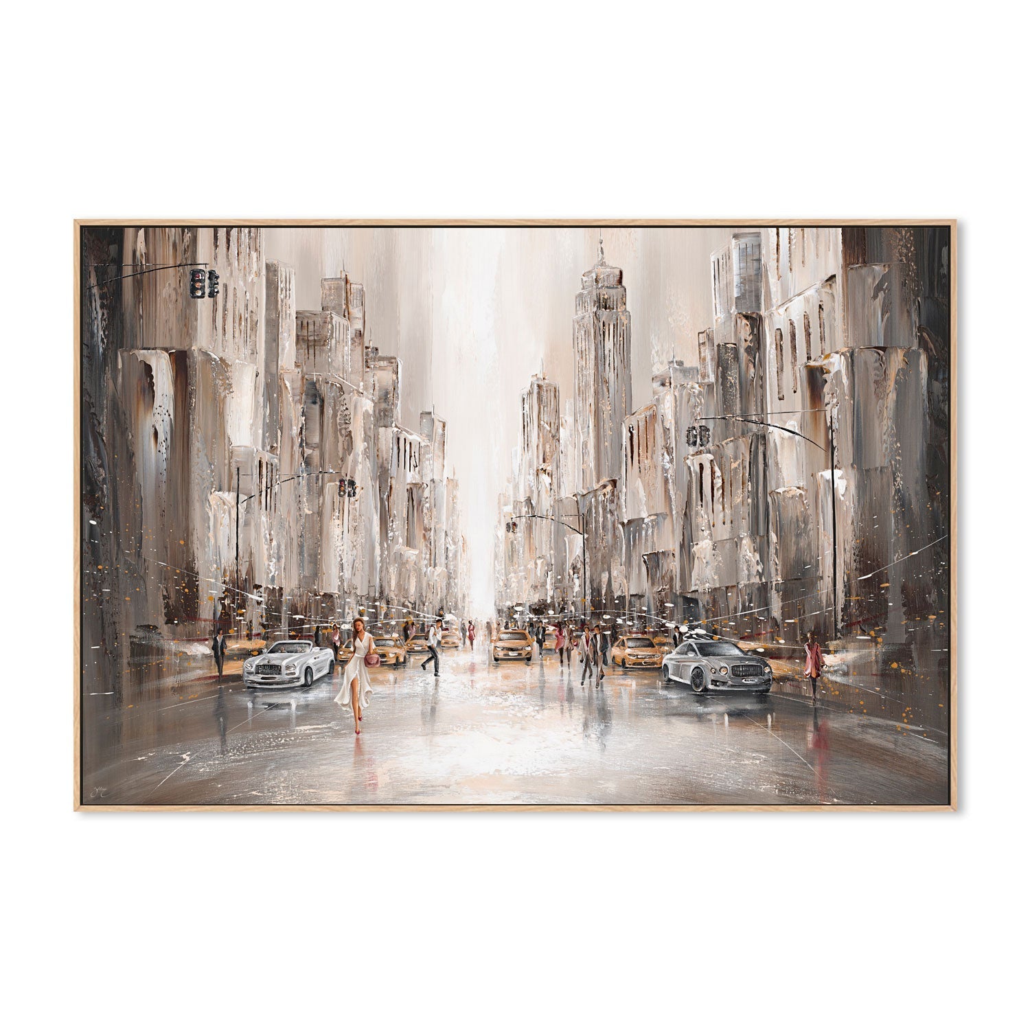 wall-art-print-canvas-poster-framed-City Life, New York , By Isabella Karolewicz-4