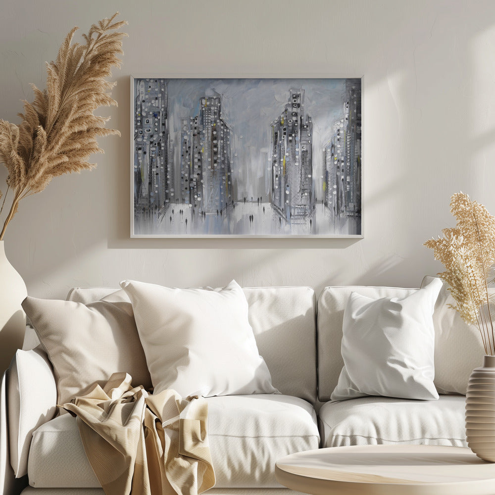 wall-art-print-canvas-poster-framed-City Street Scene , By Ekaterina Ermilkina-5