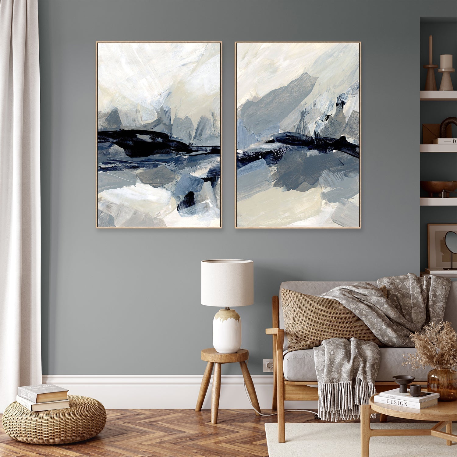 wall-art-print-canvas-poster-framed-Climb Every Mountain, Style D & E, Set of 2-by-Emily Wood-Gioia Wall Art