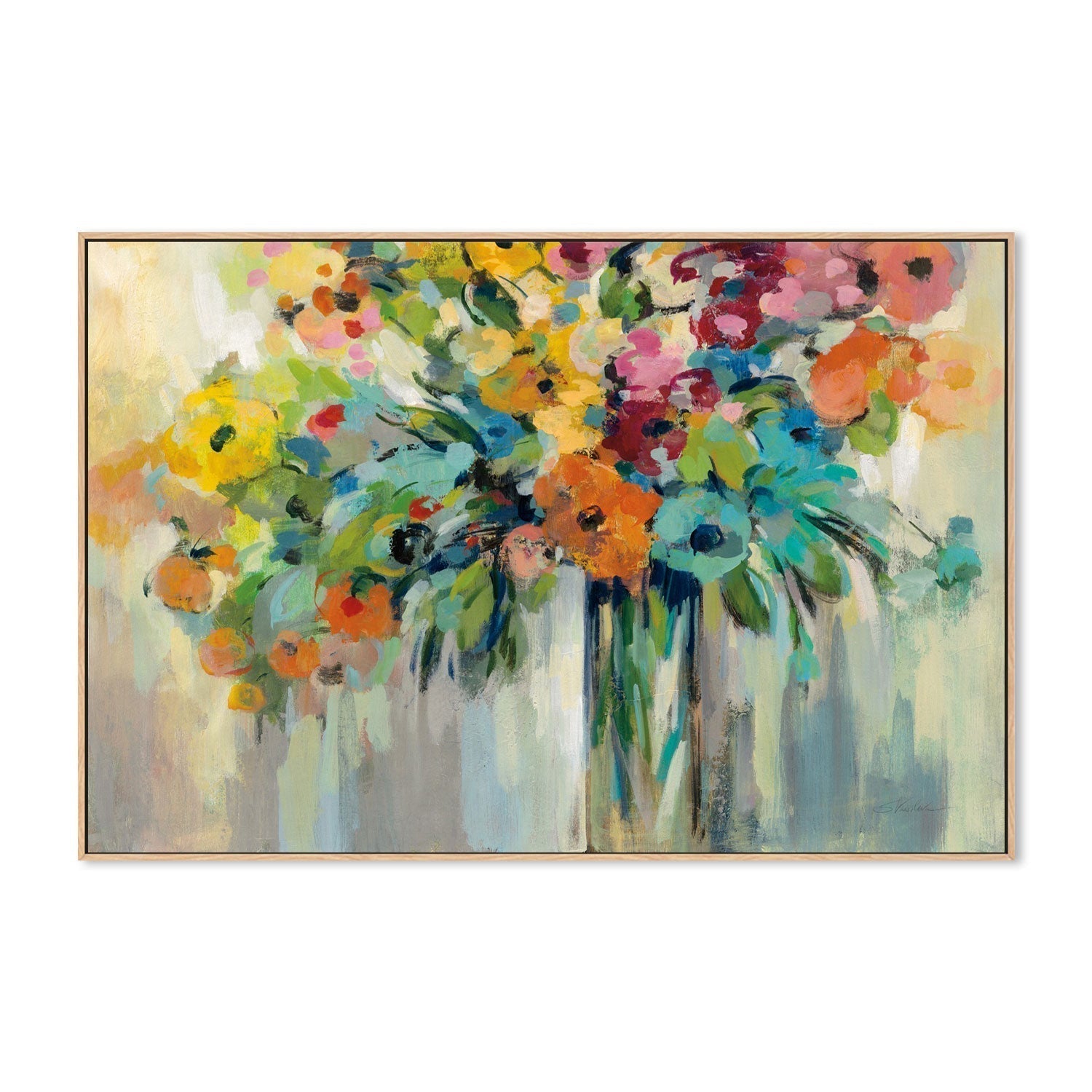 wall-art-print-canvas-poster-framed-Cloud of Flowers-by-Silvia Vassileva-Gioia Wall Art